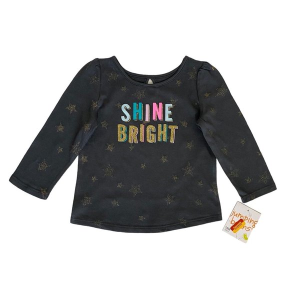 Jumping Beans Baby Girl’s 18 Months‎ Long Sleeve Glitter Graphic T-shirt Top - Picture 1 of 3